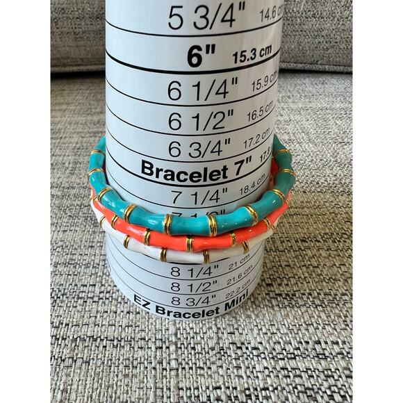 Metal Bangle Lacquer Layer Stacking Bangle Bracelet Set of 3 - Picture 2 of 2